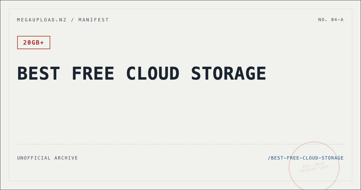 Manifest card for best free cloud storage services compared